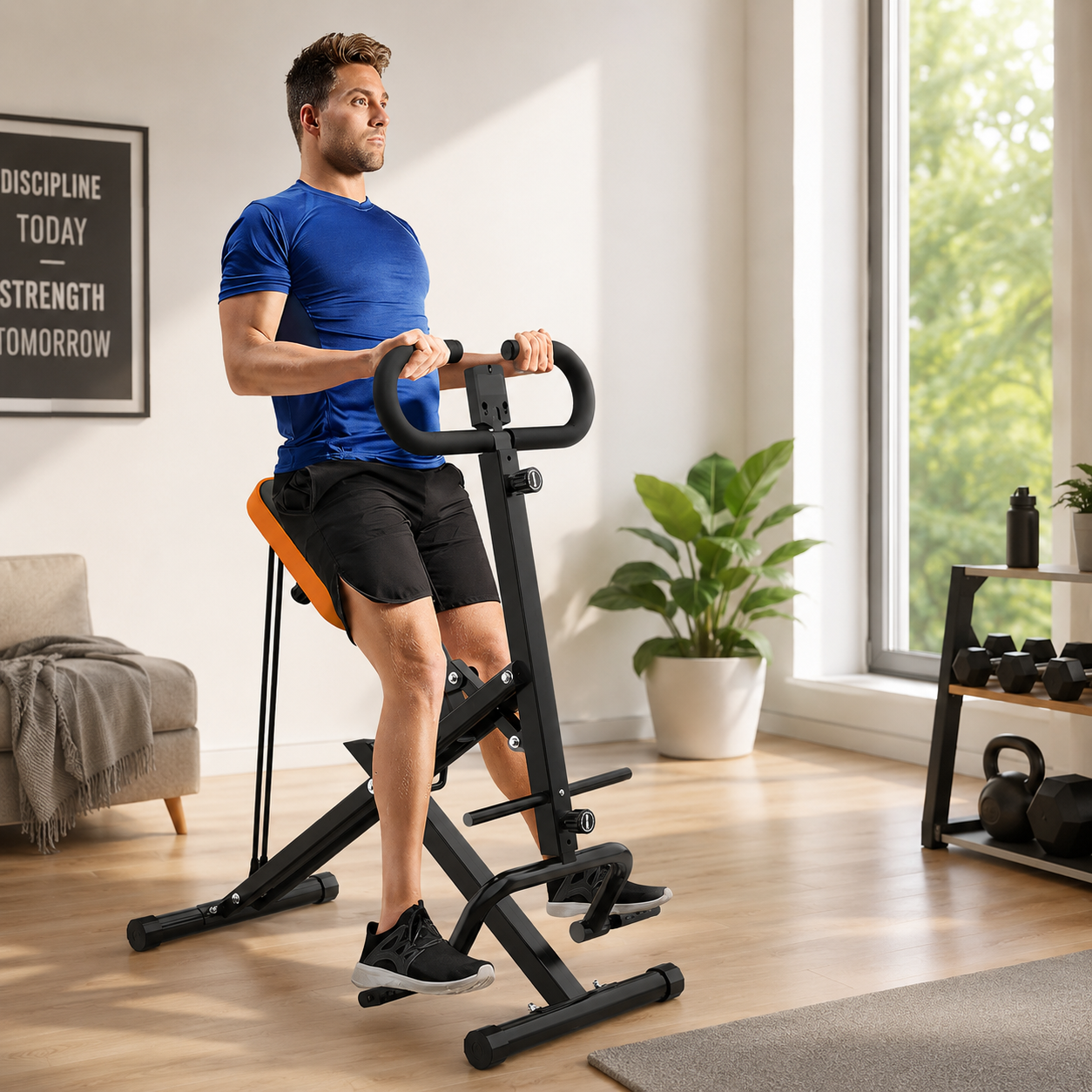 Foldable Squat Rodeo Core Exercise Machine