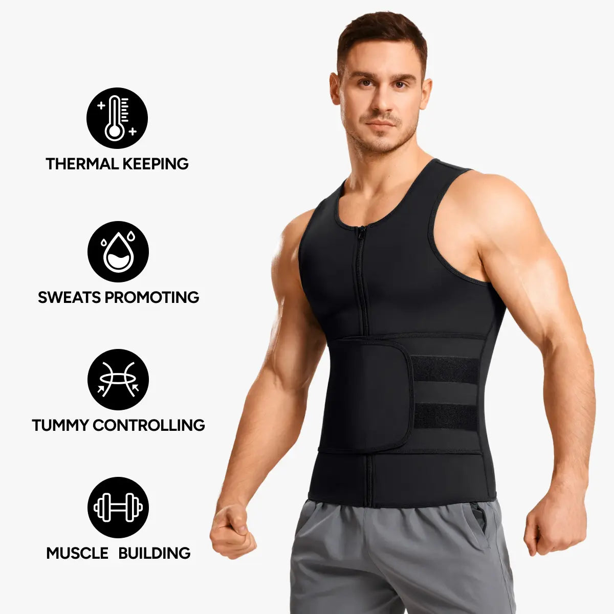 Sauna Sports Vest Suit Top