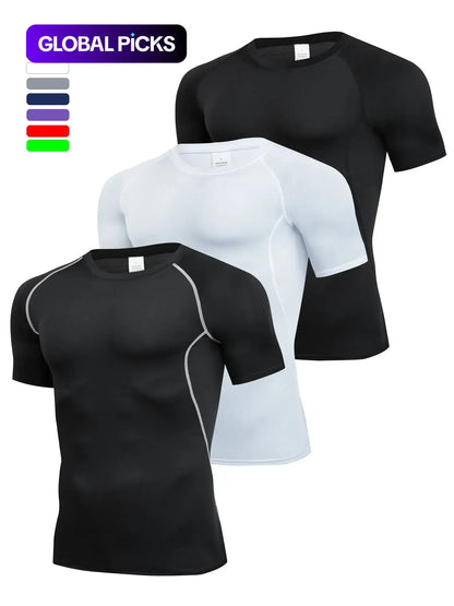 Compression Contrast Binding T-shirt