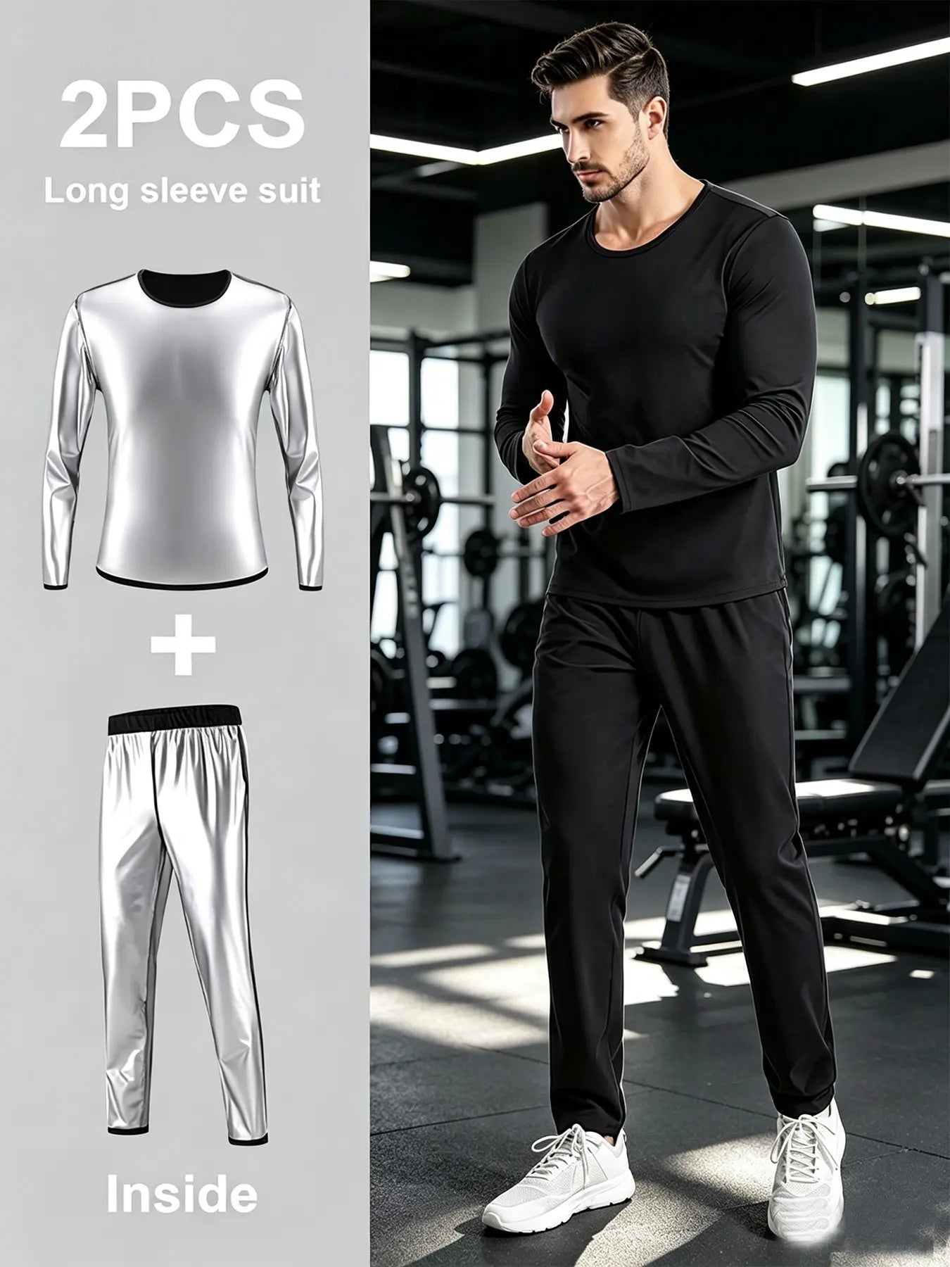Tracksuits Elastic Waist Sauna Suit Set