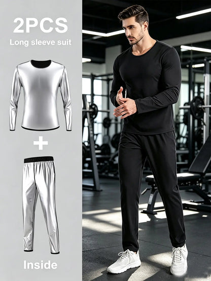 Tracksuits Elastic Waist Sauna Suit Set