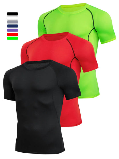 Compression Contrast Binding T-shirt