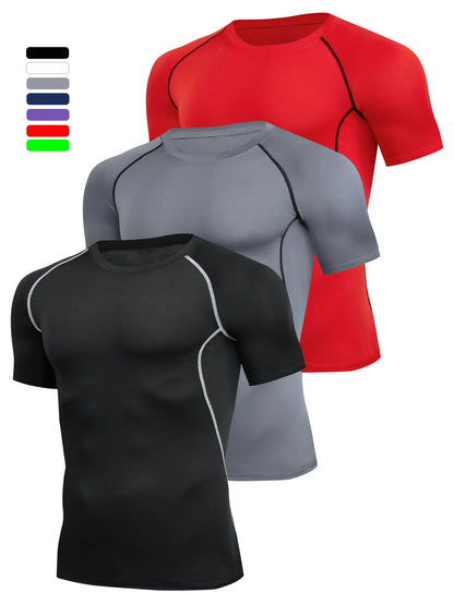 Compression Contrast Binding T-shirt